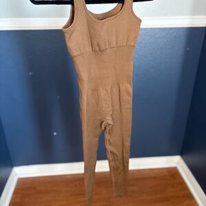 Sleeveless Tan Jumpsuit